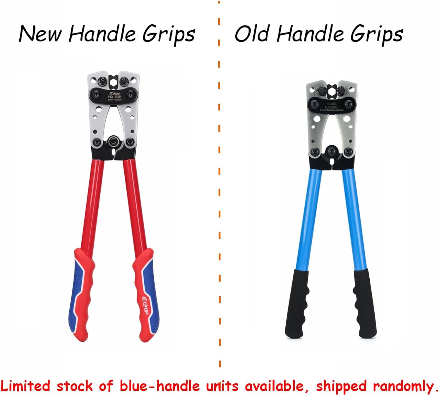 iCrimp Battery Terminal Crimper for Heavy Duty Copper Wire Lugs,Battery Cable Ends from AWG 8-1/0, Ground Lug Cimper Tool