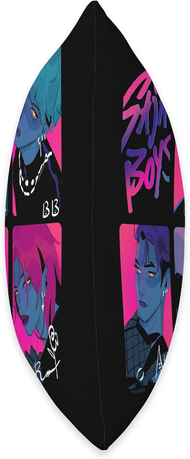 Kpop Demon Hunters Saja Boys Photocards Officially Licensed Throw Pillow