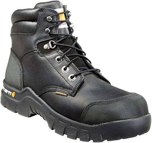 Carhartt Men's CMF6380 Rugged Flex Six Inch Waterproof Work Boot, Black Oil Tanned, 9.5