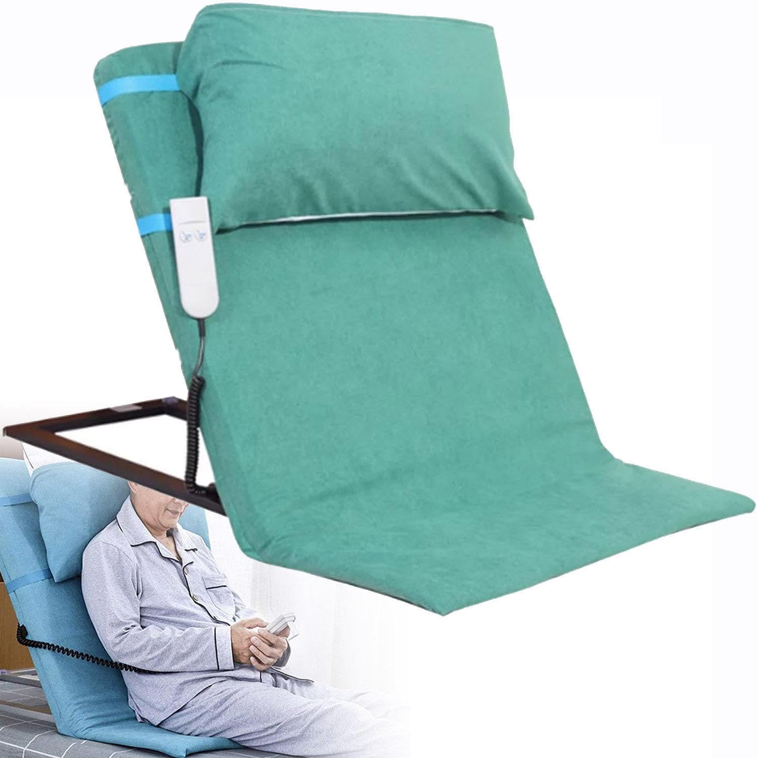 Bed Wedges Lifting Cushions,Electric Adjustable Sit-Up Back Stand Assist Aid with Medical Pillow Lifter - Power Lifting Bed Backrest Includes Electric Pump System