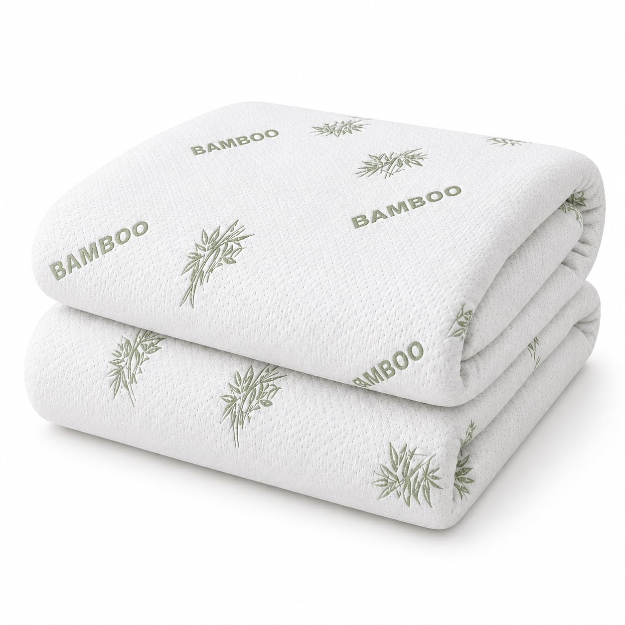 Nightzone Premium Bamboo Mattress Protector 100% Bamboo Fabric Surface Extra Deep Mattress Cover Waterproof Bed Cover Anti Allergy Bed Bug Proof Full Fitted Extra Deep Bed Mattress Protector (Double)