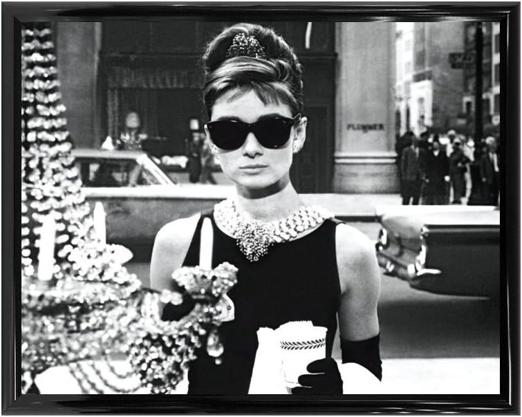 Import Images Audrey Hepburn Breakfast at Tiffany's Window Movie Film Actress Celebrity Poster Print, Trendsetter Framed 8x10