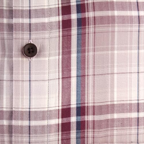 Image of 7-DAYS Men's Premium Check Shirt - 100% Cotton, Tailored Fit (Between Slim & Regular), Full Sleeve, with Pocket - Smart Office & Casual Look
