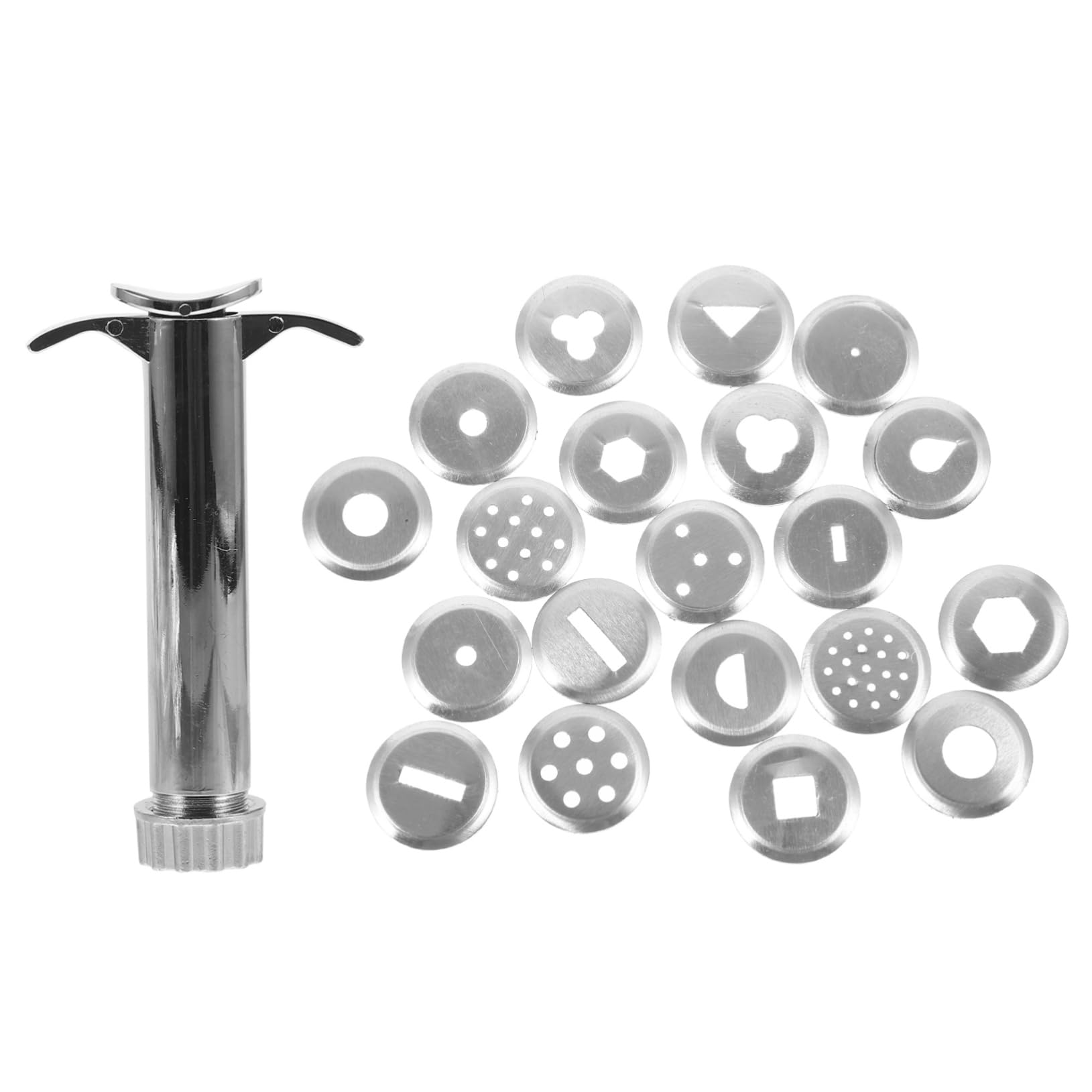 DOITOOL 4 Sätze Schlamm -Extruderform Modelliermasse Tonbildzeuge Ton-Extruder Polymer Hey Werkzeug Tonextruder Metallpresse für Ton Tonpresse Extruder für Ton Rostfreier Stahl Silber