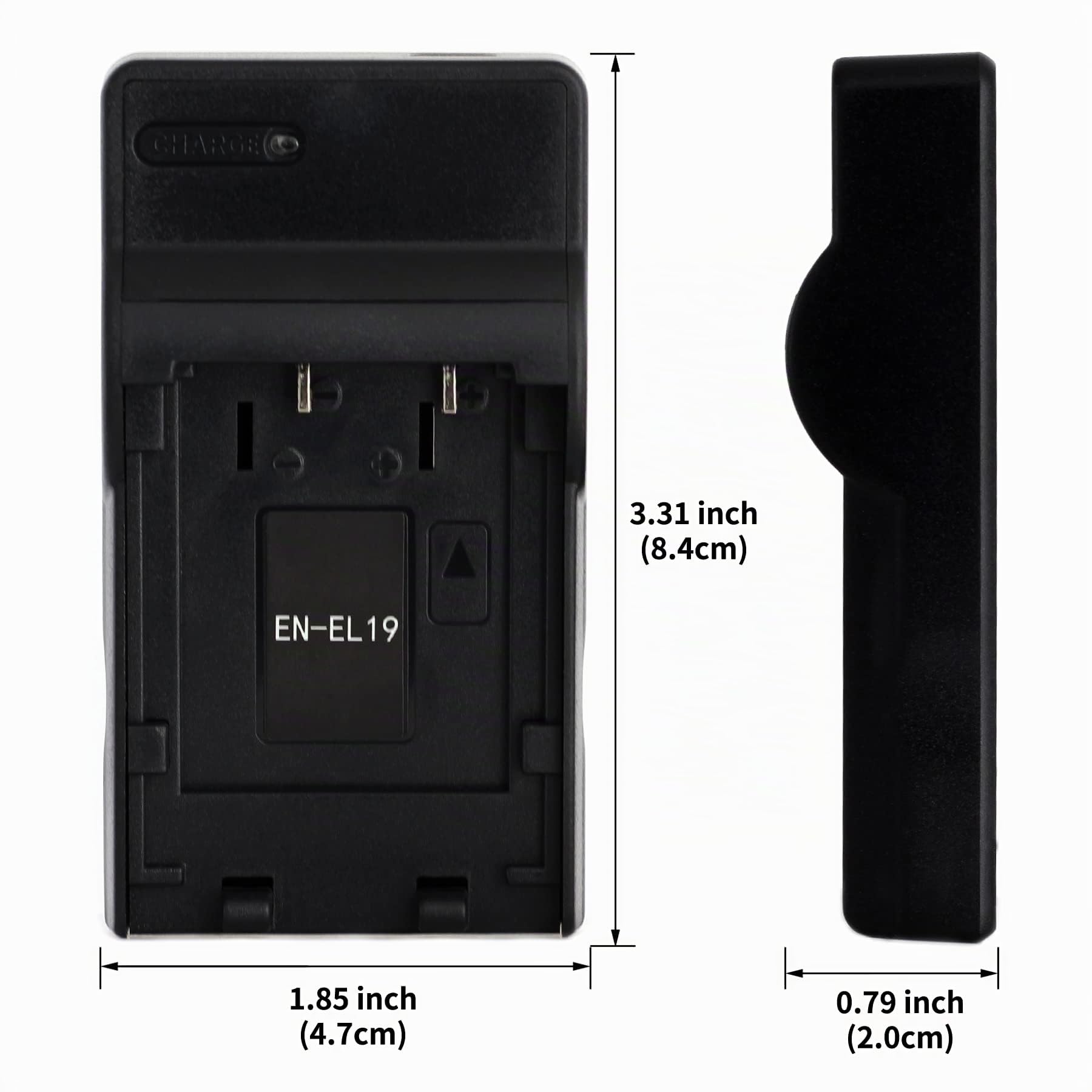 Norifon EN-EL19 USB Caricatore per Nikon Coolpix S33, S7000, S6900, S2800, S100, S3100, S4100, S4300, S5200, S6500 Fotocamera e Altro