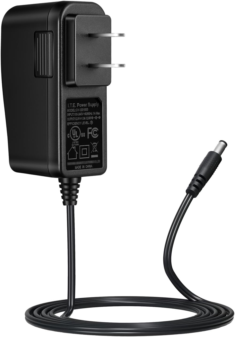 [UL Listed ] Security-01 AC 100-240V to DC 12V 1A 12W Power Supply Adapter 5.5mm x 2.1mm, 12 Volt Power Adapter Transformers for CCTV Camera,Speaker,Router,Printer,Keyboard