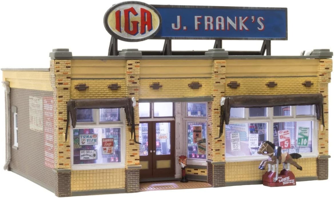 HO Scale Built-Up Building/Structure J. Frank's Grocery