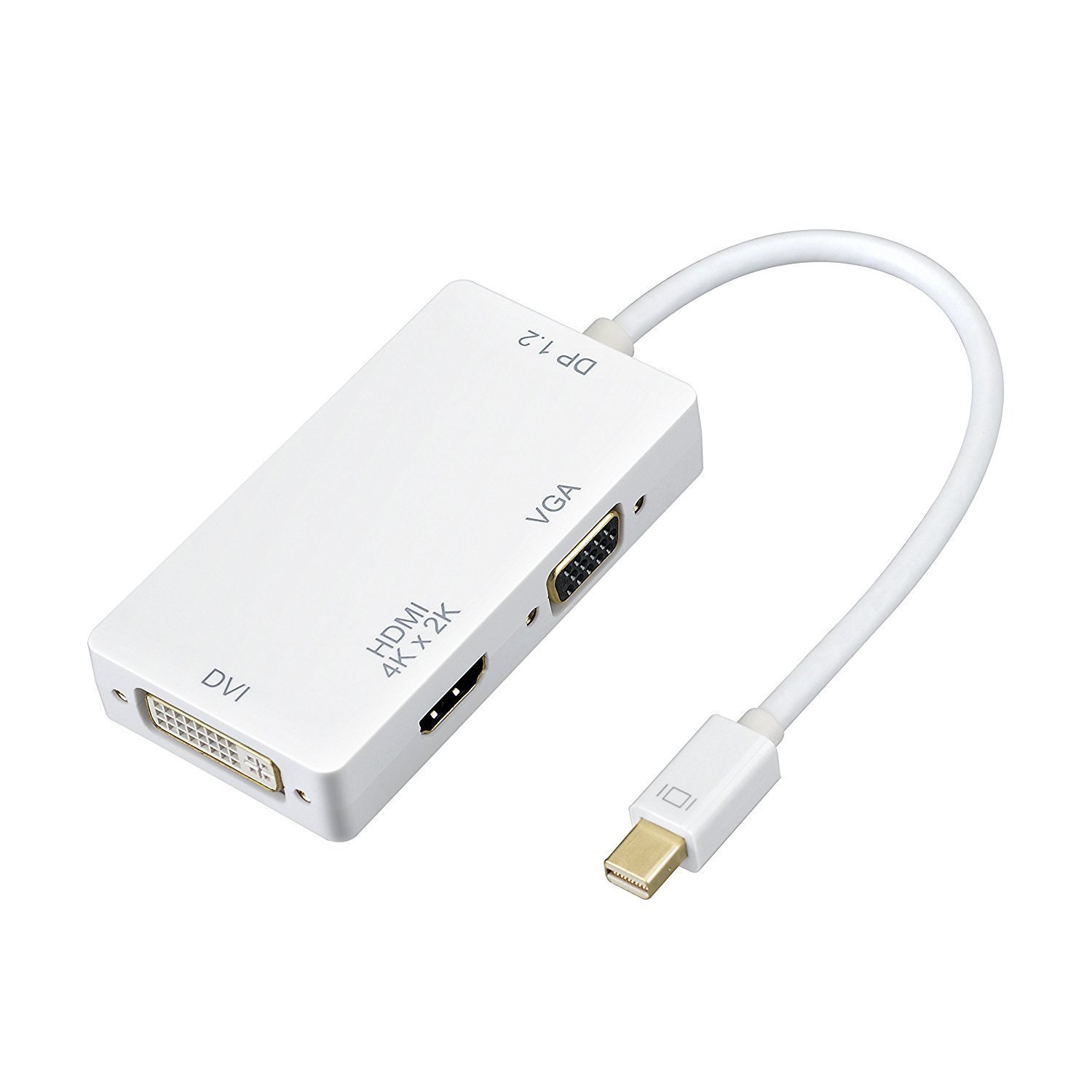 SIRAGON 3-in-1 Mini DisplayPort Adapter from an angle