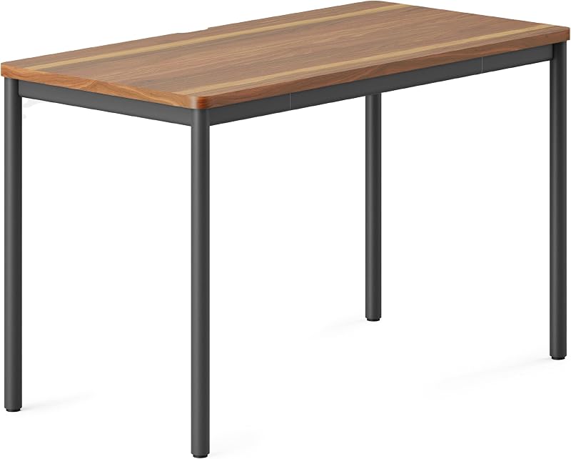 Branch Daily Desk, Functional at Home Office Desk with Effortless Assembly | Timeless Design, Rounded Corners, and Built-in Cable Notch, 36" W x 28.5" H x 24" D, Walnut Work Table
