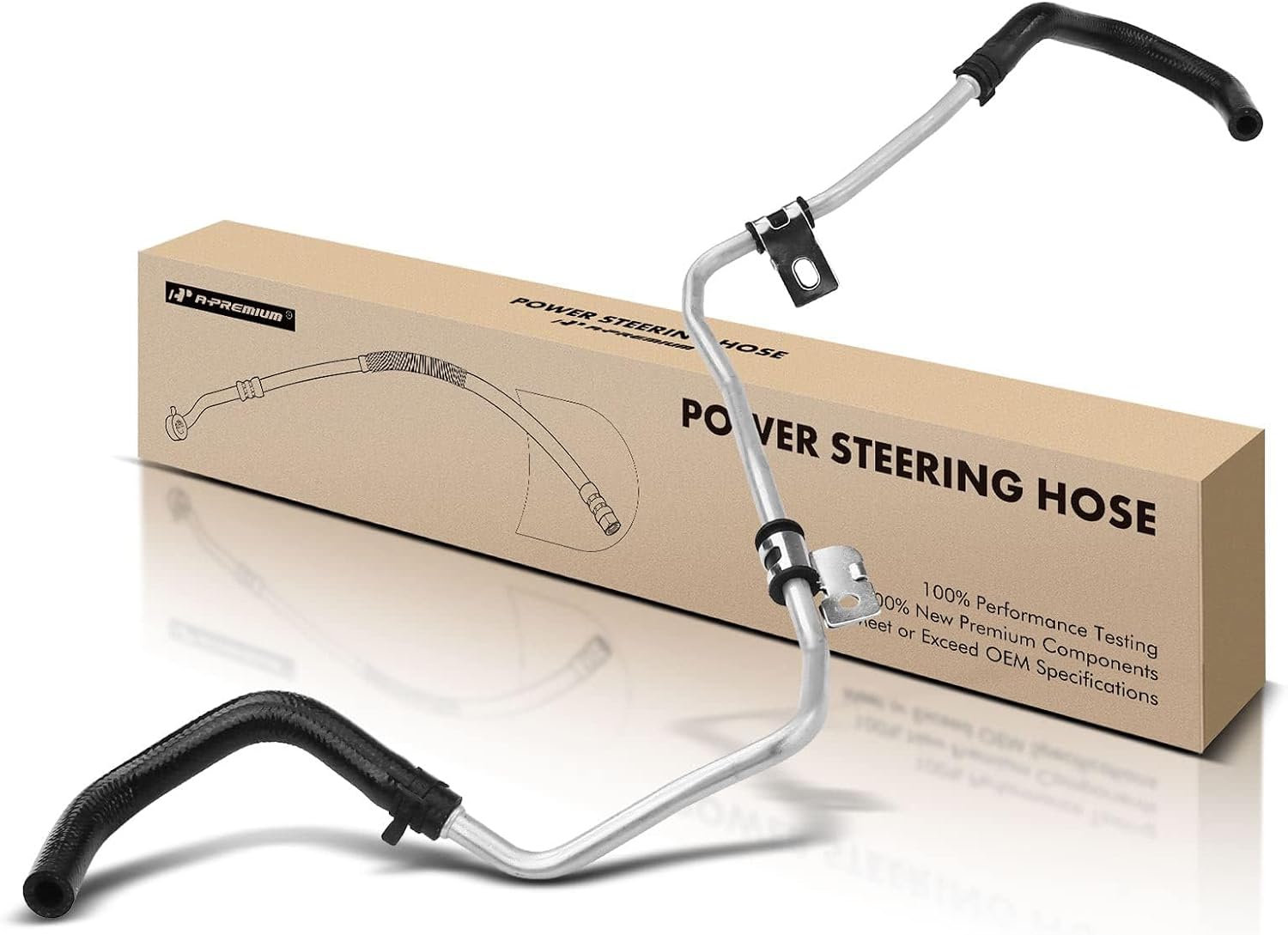 A-Premium Power Steering Return Hose Line Assembly Compatible with Toyota Highlander 2001 2002 2003 2004 2005 2006 2007, 2.4L 3.0L 3.3L, Pipe To Reservoir