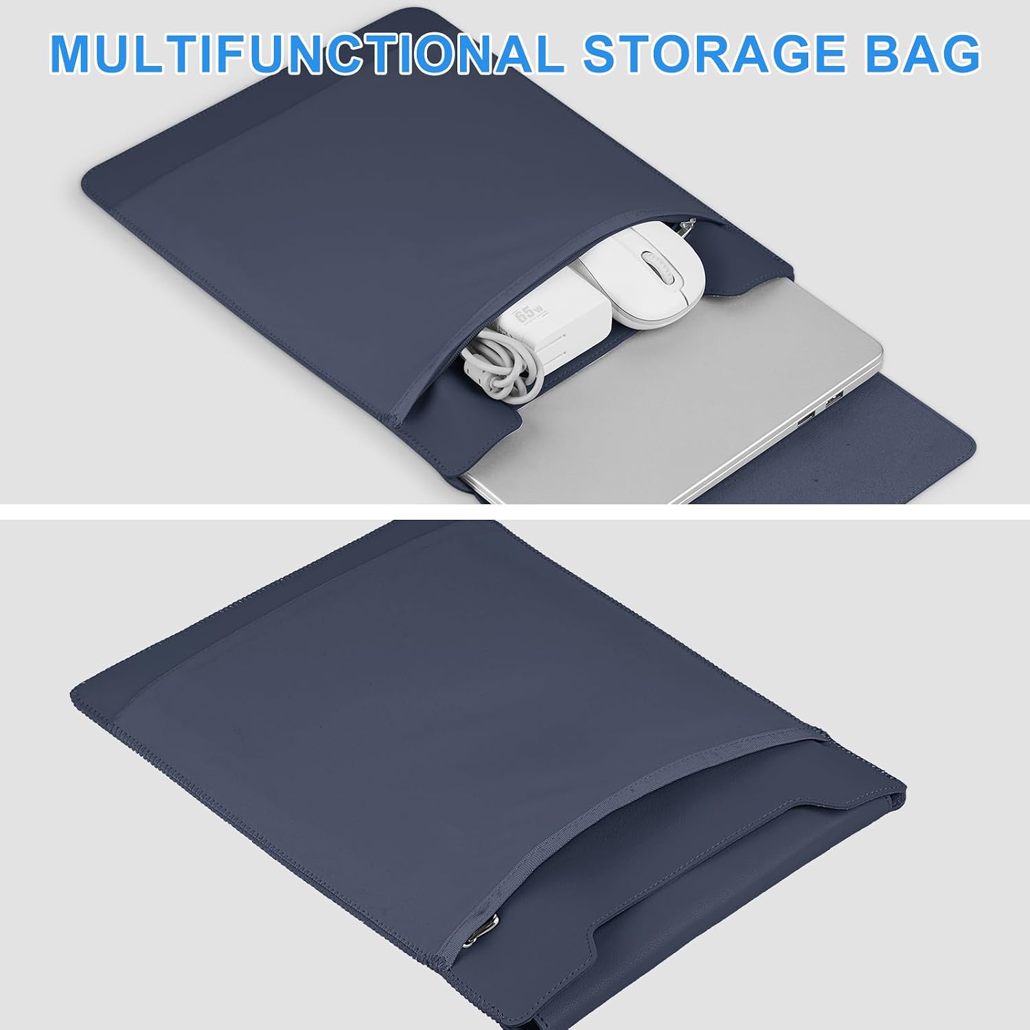 HoYiXi 15-15.6" Laptop Sleeve-Compatible with MacBook Pro 16/15.4'' MacBook Pro 15, Mac Air 15 - Waterproof Soft 15 16 inch pc case for H P, Dell, Acer, Asus,15 inch Laptop case,Blue