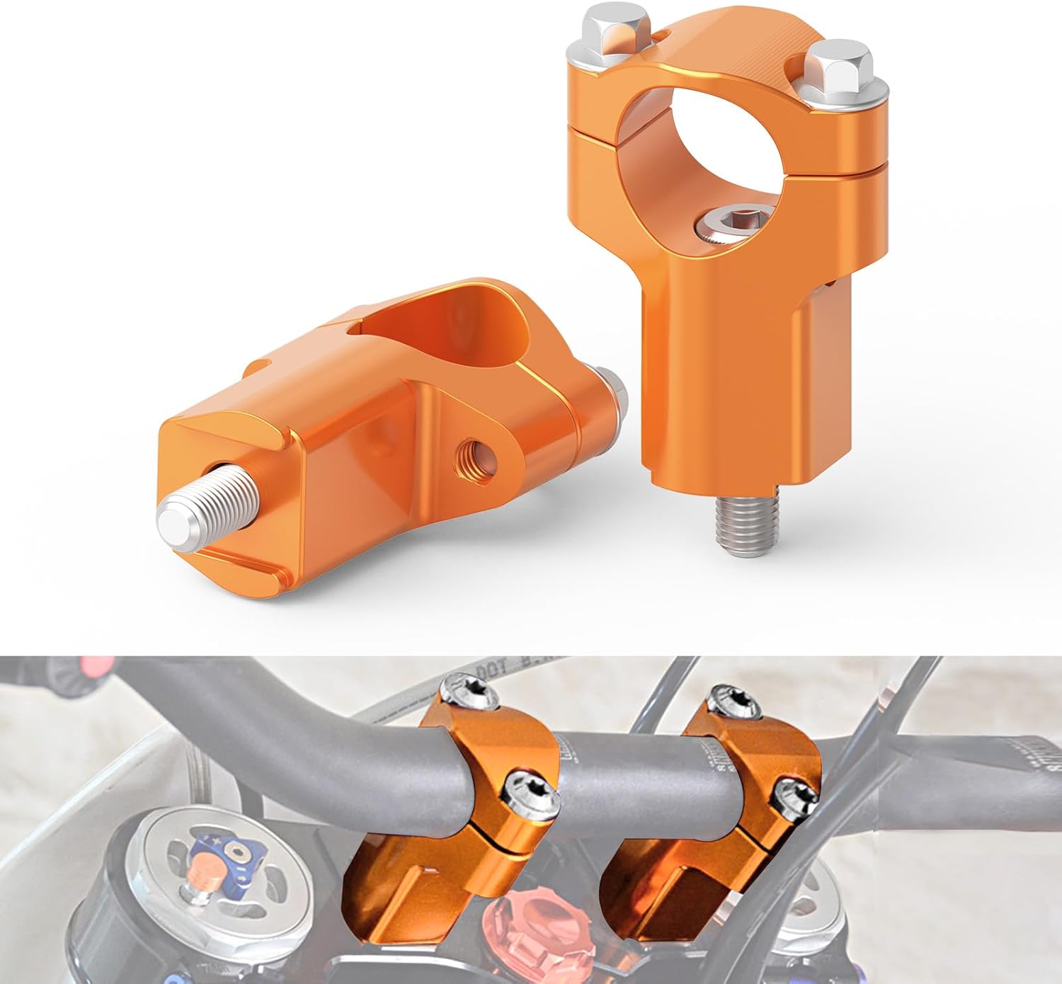 NICECNC GPS Mount Adjustable Pitch Angle + Motorcycle Handlebar Mounts Clamp Riser Aluminum See Fitment