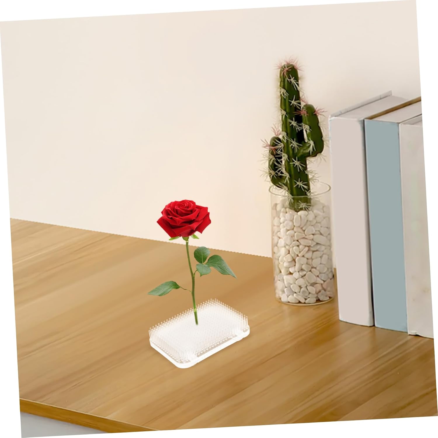 Housoutil Transparent Floral Arrangement Tool Japanese Kenzan Design for Versatile Flower Support and Creative Projects