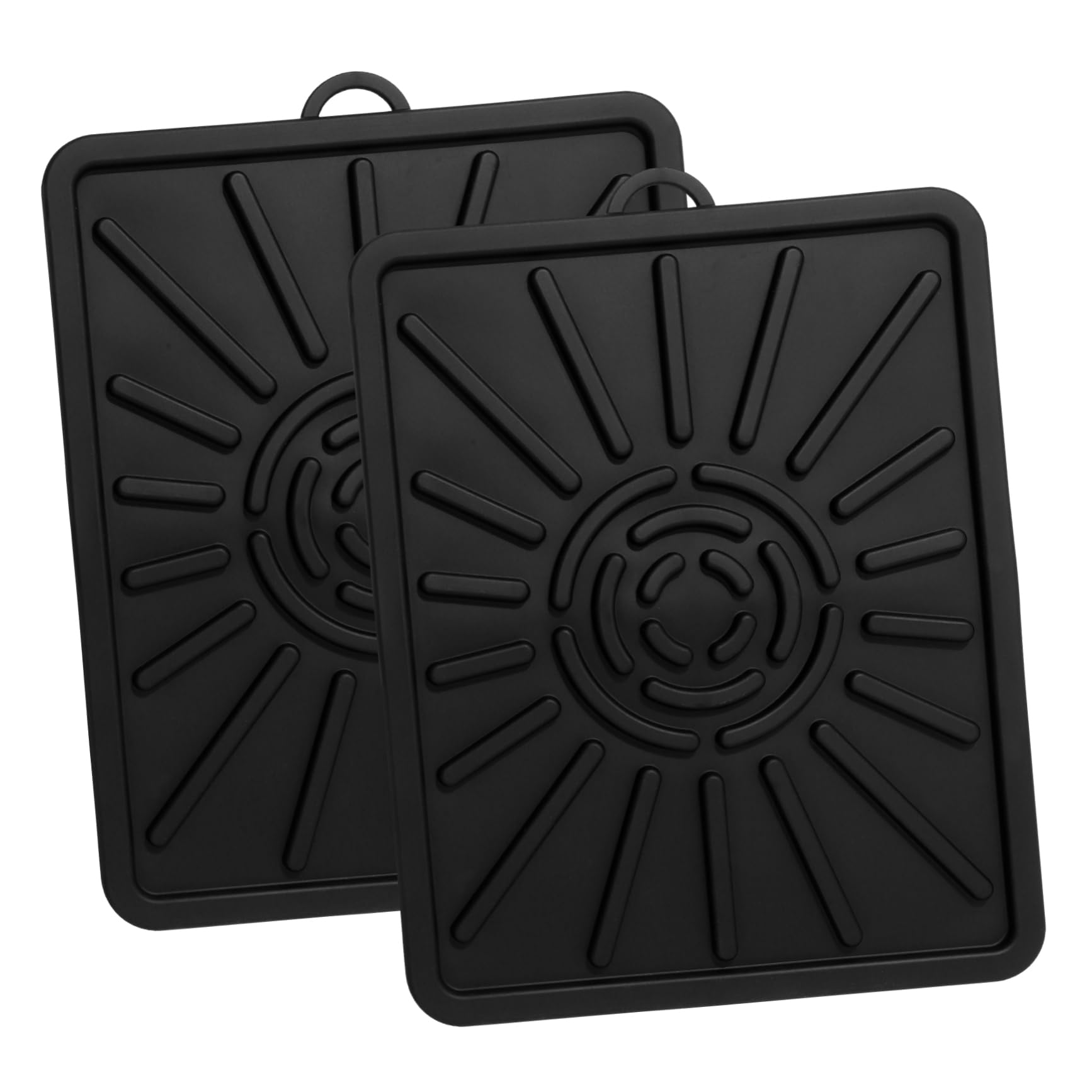 INOOMP Almohadilla de Silicona Negra para Horno y Parrilla, 2 Piezas