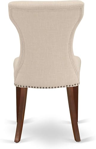 Miniatura 9 de East West Furniture Dublin - Juego de comedor de madera de 5 piezas en caobabeige claro