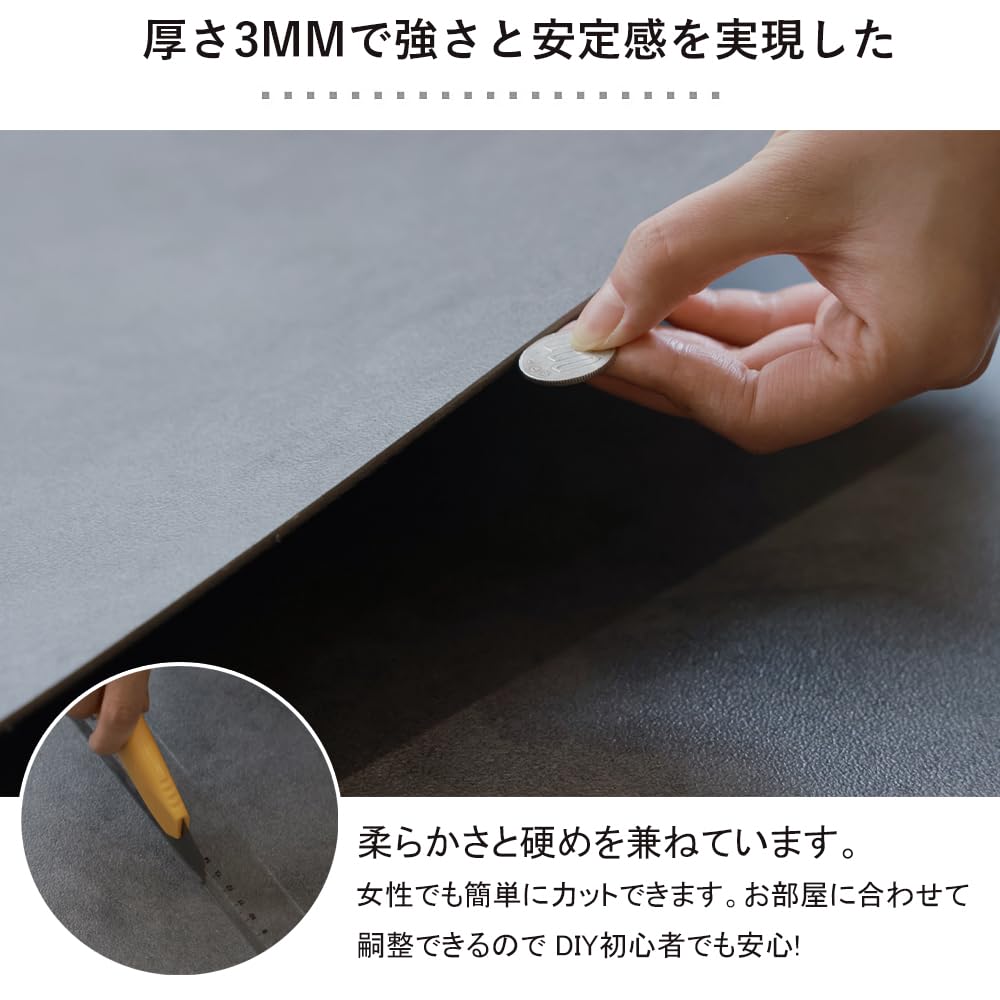 Amazon.co.jp: フロアタイル 大理石 フロアマット 置くだけ 吸着タイプ