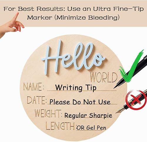 Miniatura 20 de Ylsteed Letreros de anuncio de bebé, tarjetas de hitos de madera, accesorios de fotografía para recién nacidos, letrero de anuncio de nacimiento