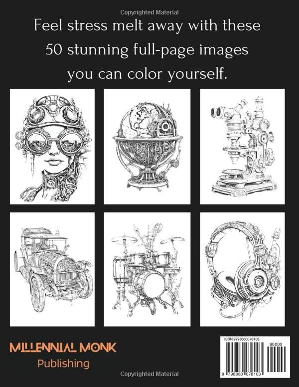 STEAMPUNK: A Meditation Coloring Book (High-Definition Series) - Image 2