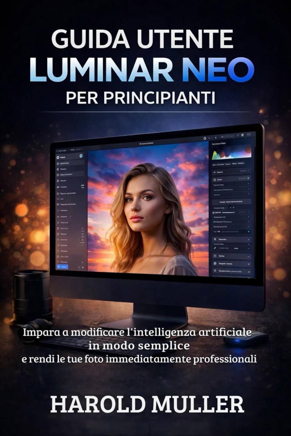 GUIDA UTENTE LUMINAR NEO PER PRINCIPIANTI: Impara a modificare l'intelligenza artificiale in modo semplice e rendi le tue foto immediatamente professionali