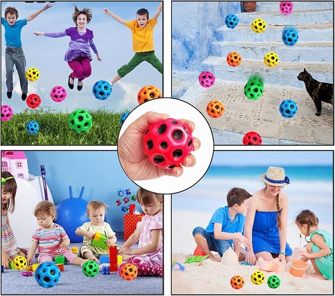 Moon Ball Pack of 2 HighBounce Outdoor Fun for All Ages | Durable, Lunar SurfaceInspired Balls for Active Play and Stress Relief (Asorted) - Image 6 thumbnail