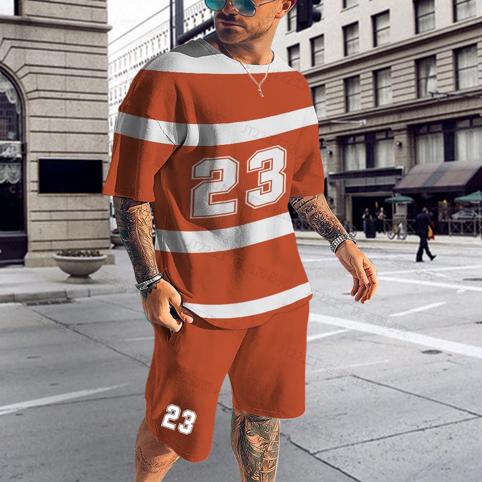 Survêtement d'été pour homme ensemble t-shirt et short léger taille M 903