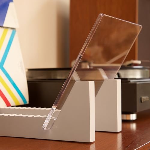 Miniatura 40 de Estante para guardar discos de vinilo Kaiu Vinyl Record Storage, soporte de madera maciza con acrilico transparente, diseño de primera calidad
