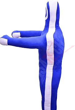 MMA Training Dummy, Professional Grappling Dummy for Wrestling and Combat Sports, Blue and Black, 5ft, 6ft Un-Filled