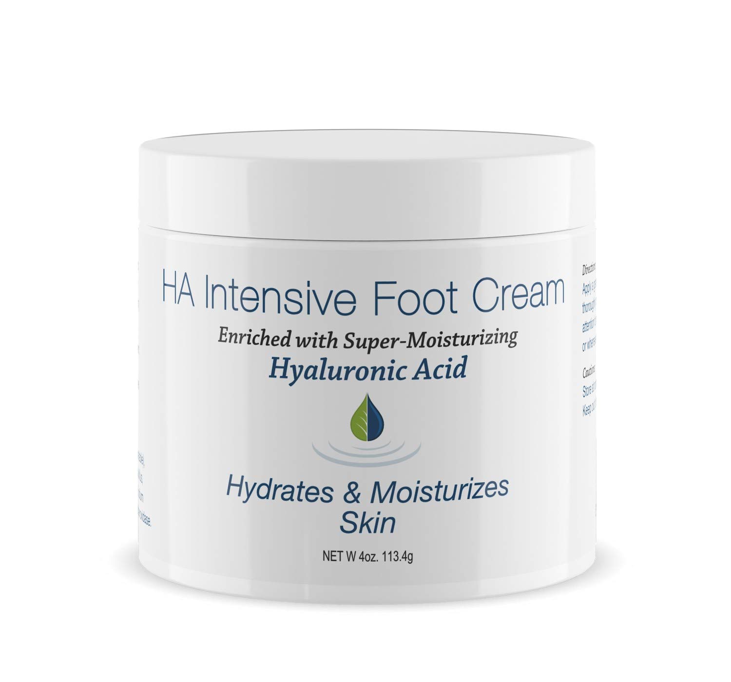 Hyalogic Hyaluronic Acid Foot Cream: Hydrates & Moisturizes Skin- Intensive Foot Moisturizer, Foot Lotion for Calluses & Dry Skin (4 oz.)