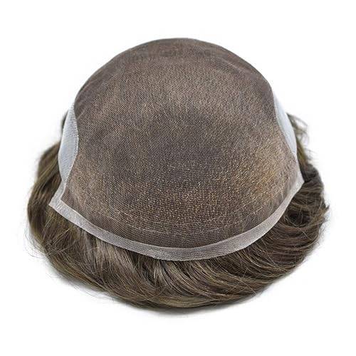 Vista 12 de Mens Toupee Hair Piece Human Hair Replacement System For Men Soft French Lace Men Hair System Hairpieces For Men Toupee For Men Protesis Capilar