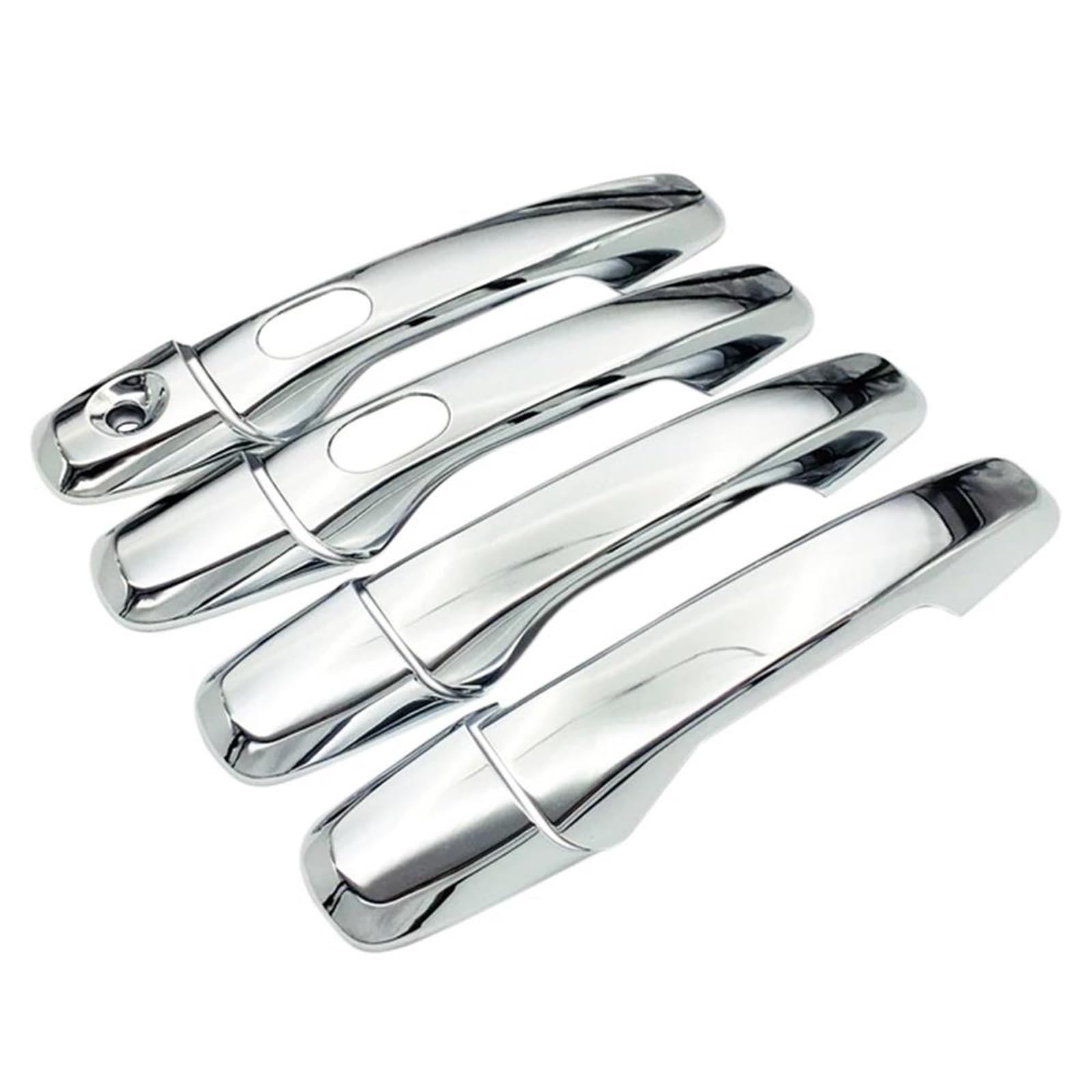 YSDSLS Outer Side Door Handle Cover Trim with Smart Hole for Ford for Explorer 2011-2018(Chrome Silver)