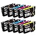 E-Z Ink (TM) Remanufactured Ink Cartridge Replacement for Epson 220XL 220 XL High Capacity (4 Black, 2 Cyan, 2 Magenta, 2 Yellow) 10 Pack Compatible with XP-320 XP-420 XP-424 WF-2630 WF-2650 WF-2660