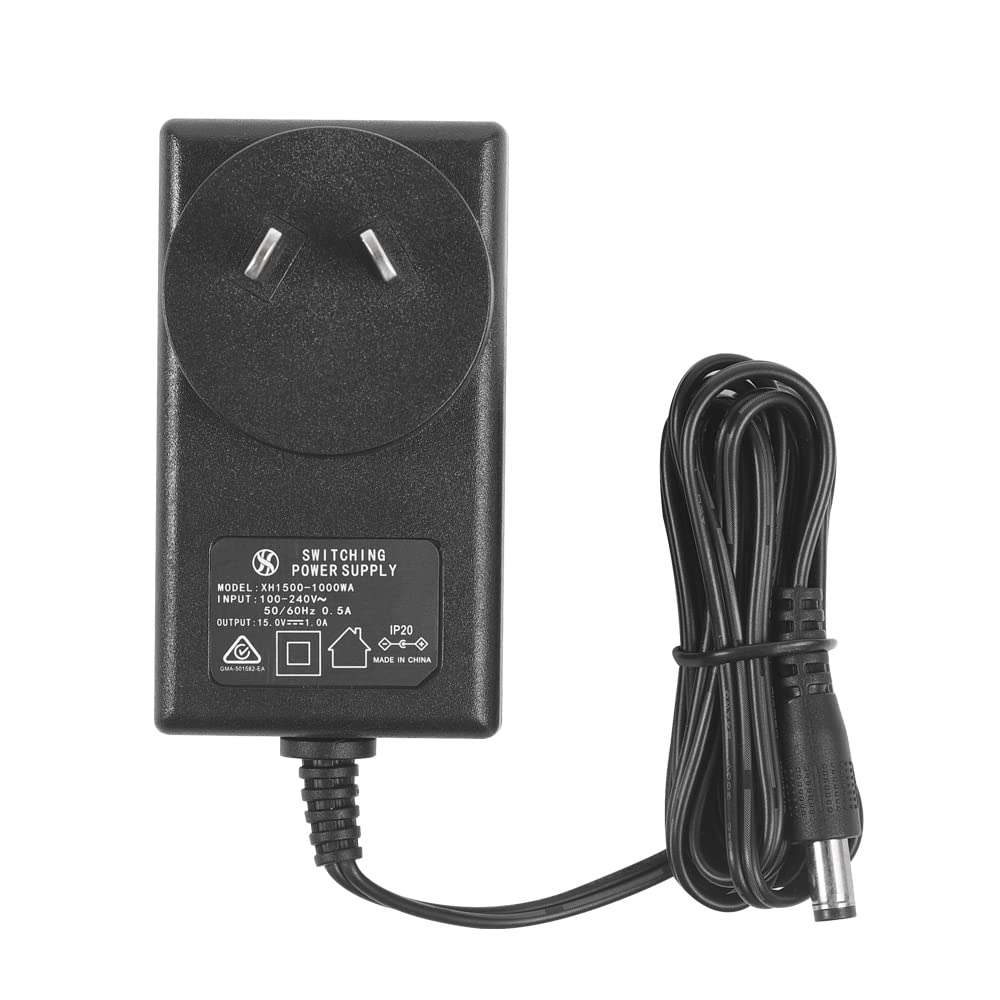 AC to DC 15V 1A Power Supply Adapter, Plug 5.5mm x 2.1mm : Amazon.com ...