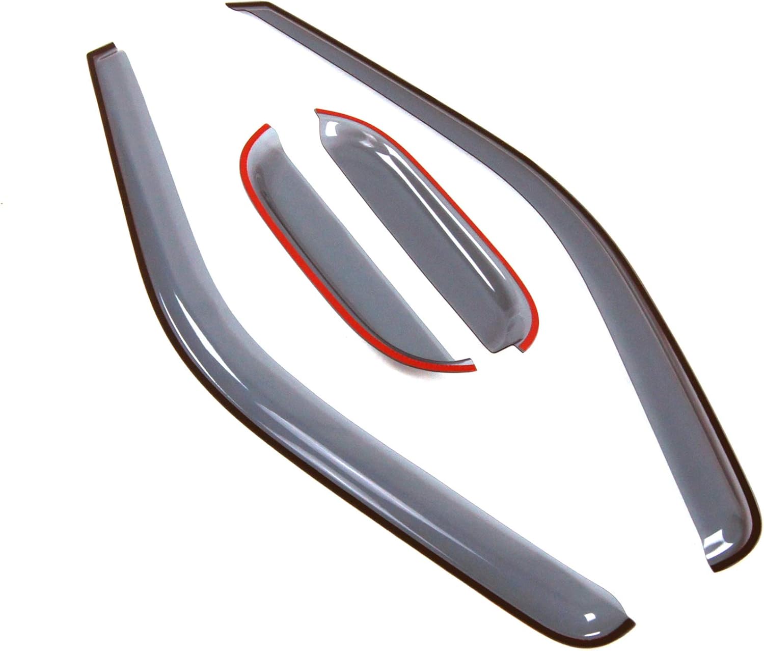 Car Window Rain Guard | Outside Mount Visors Auto Side Window Deflectors | Windows Visor Rain Shields Compatible with 1999-2016 Ford F-250 SuperCab/Extended Cab | 4 Pcs Set, LGWV2-477, Light Tinted