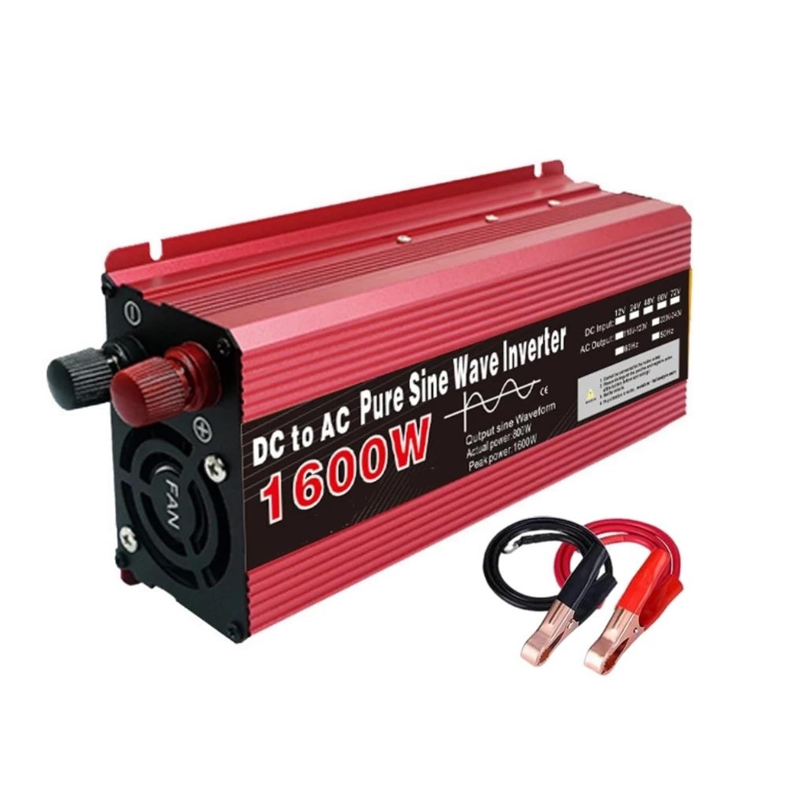 Inverter di Potenza Inverter 12v 220v 110v Onda Sinusoidale Pura 1000W CC A CA Trasformatore Portatile Convertitore Multi-funzione Presa Auto Inverter Solare