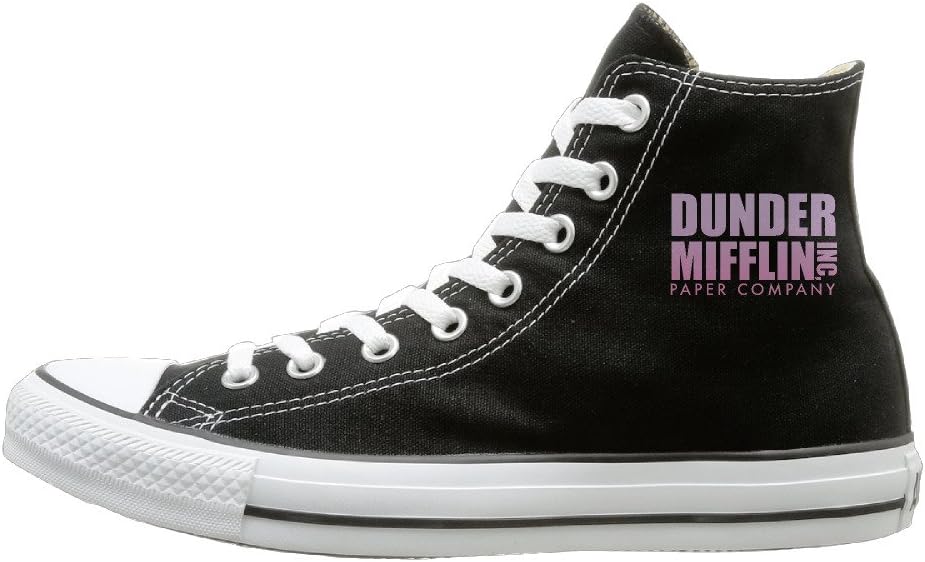 The Office TV Dunder Mifflin Paper Company Logo Unisex High Top Canvas Shoes