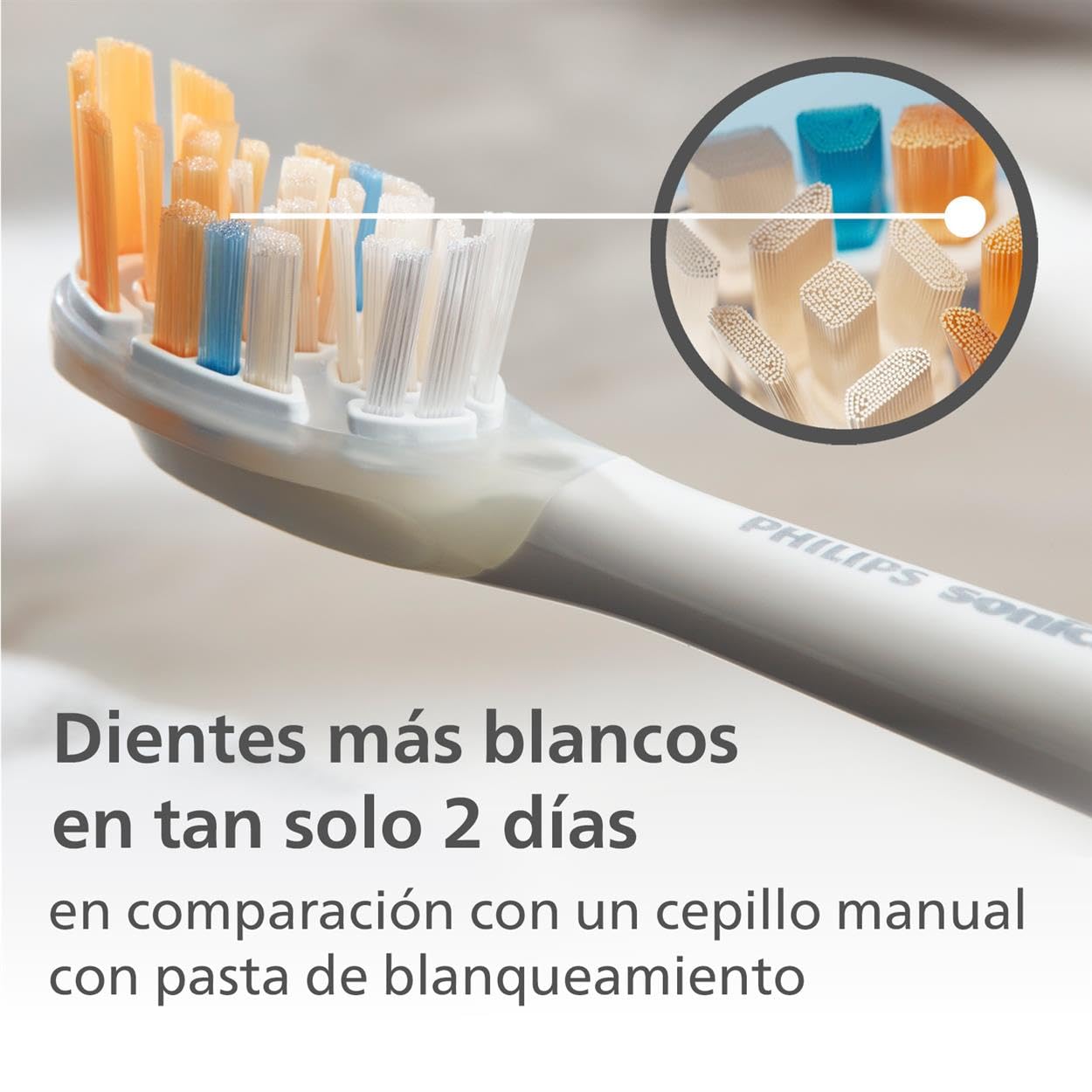 Philips Sonicare Cabezales Originales A3 Premium All-in-One Standard para Cepillo de Dientes Eléctrico Sónico – Paquete de 2 unidades en Blanco (Modelo HX9092/10)