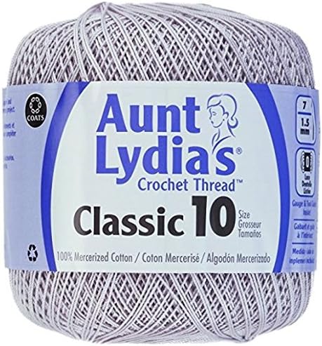 Aunt Lydia's Crochet Thread - Size 10 - Silver (2-Pack) - Image 3