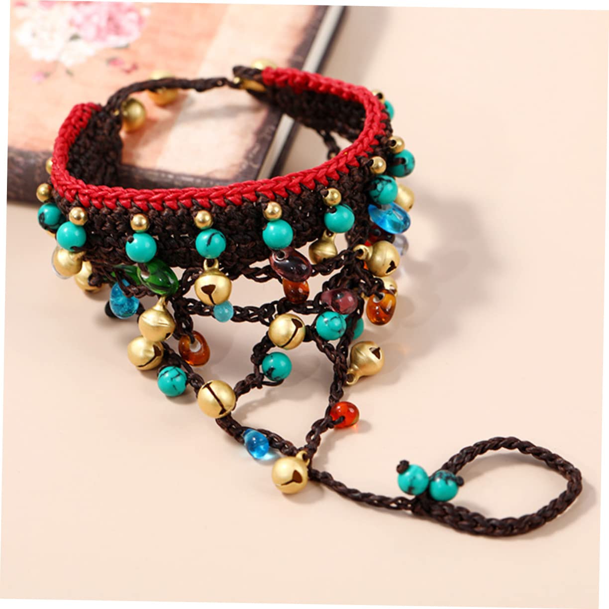 Pulsera de cuerda de de vidrio pulseras de pulsera trenzada Brazalete de dedo Brazalete artesanal pulseras para chicas adolescentes pulsera artesanal trenzada