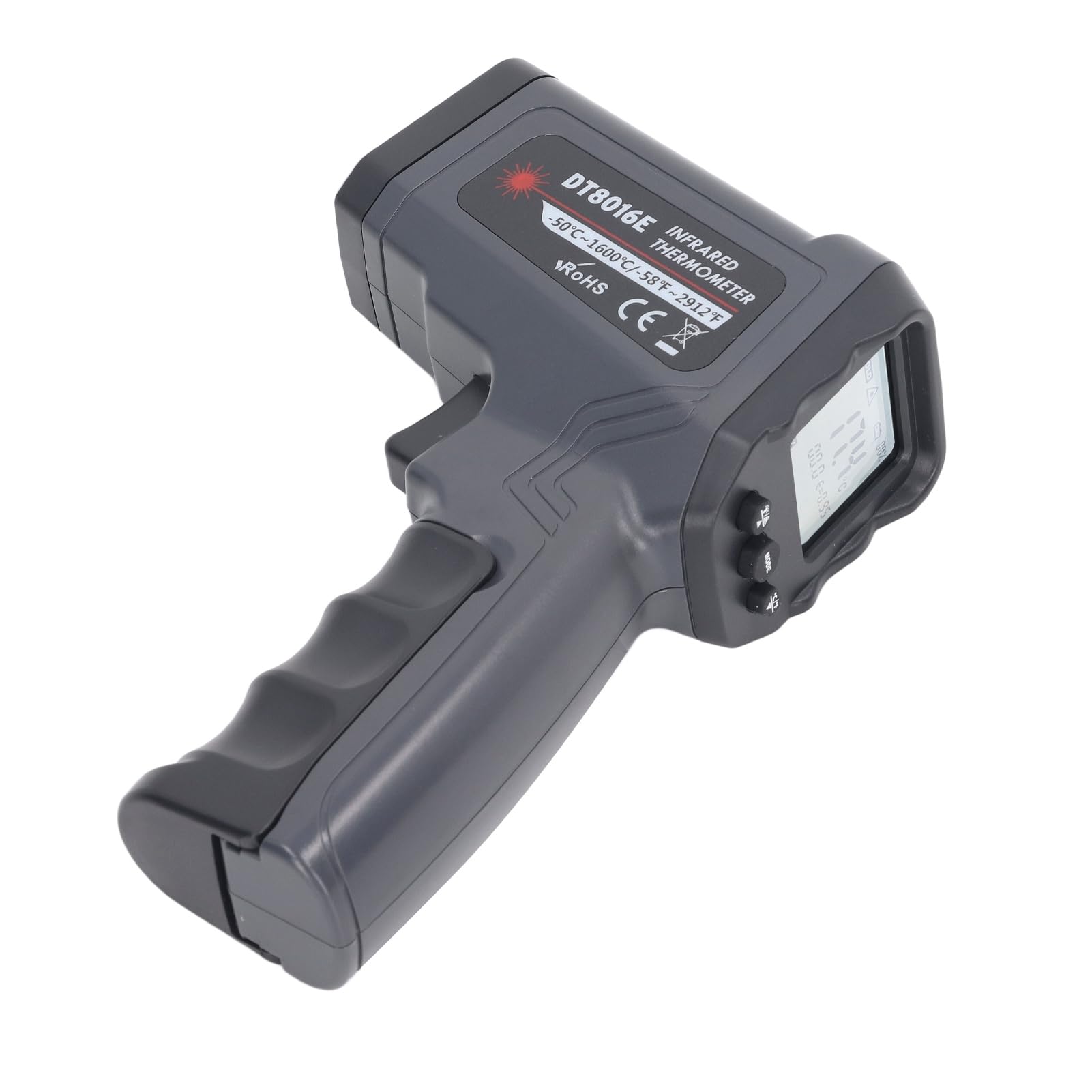 Mumusuki DT8016E Thermometer Hand-Handthermometer, Temperaturmessgerät, Handthermometer, Temperaturmessgerät, Temperaturdetektor, Berührungsloses IR-Temperaturmessgerät – 50 – 1600 ℃