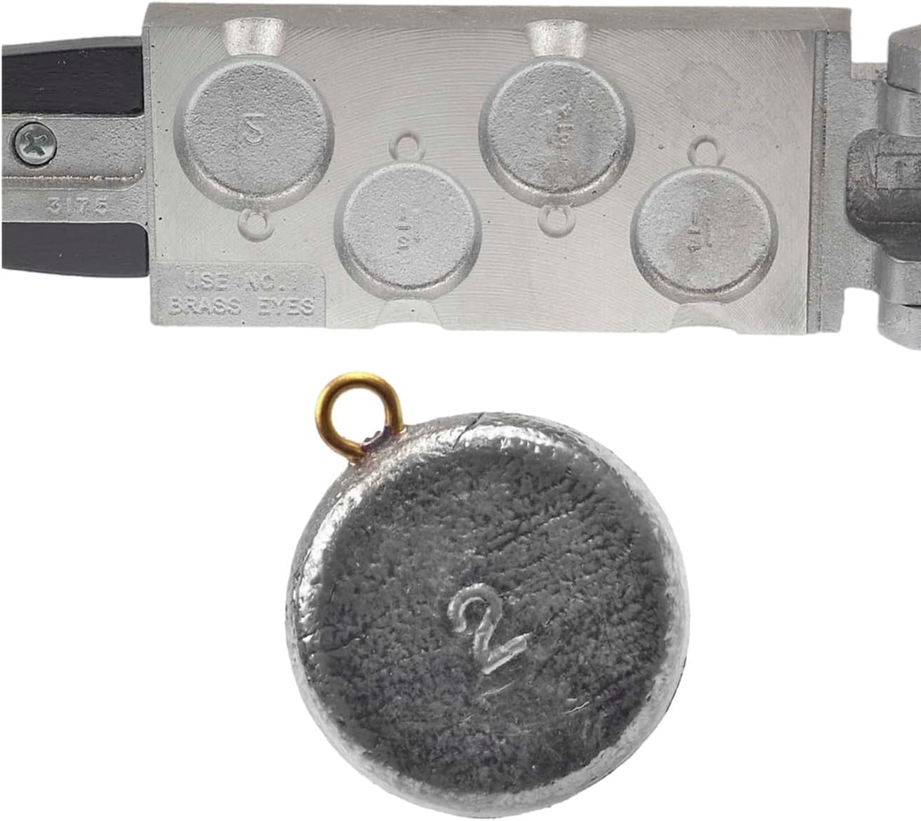 Round Flat Sinker Size 1 1/4, 1 1/2, 1 3/4, 2oz.