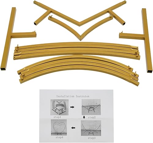 Miniatura 6 de Soporte redondo para telón de fondo de boda, soporte de arco de corazón de boda, soporte de arco de metal para boda, novia, día de San Valentín,
