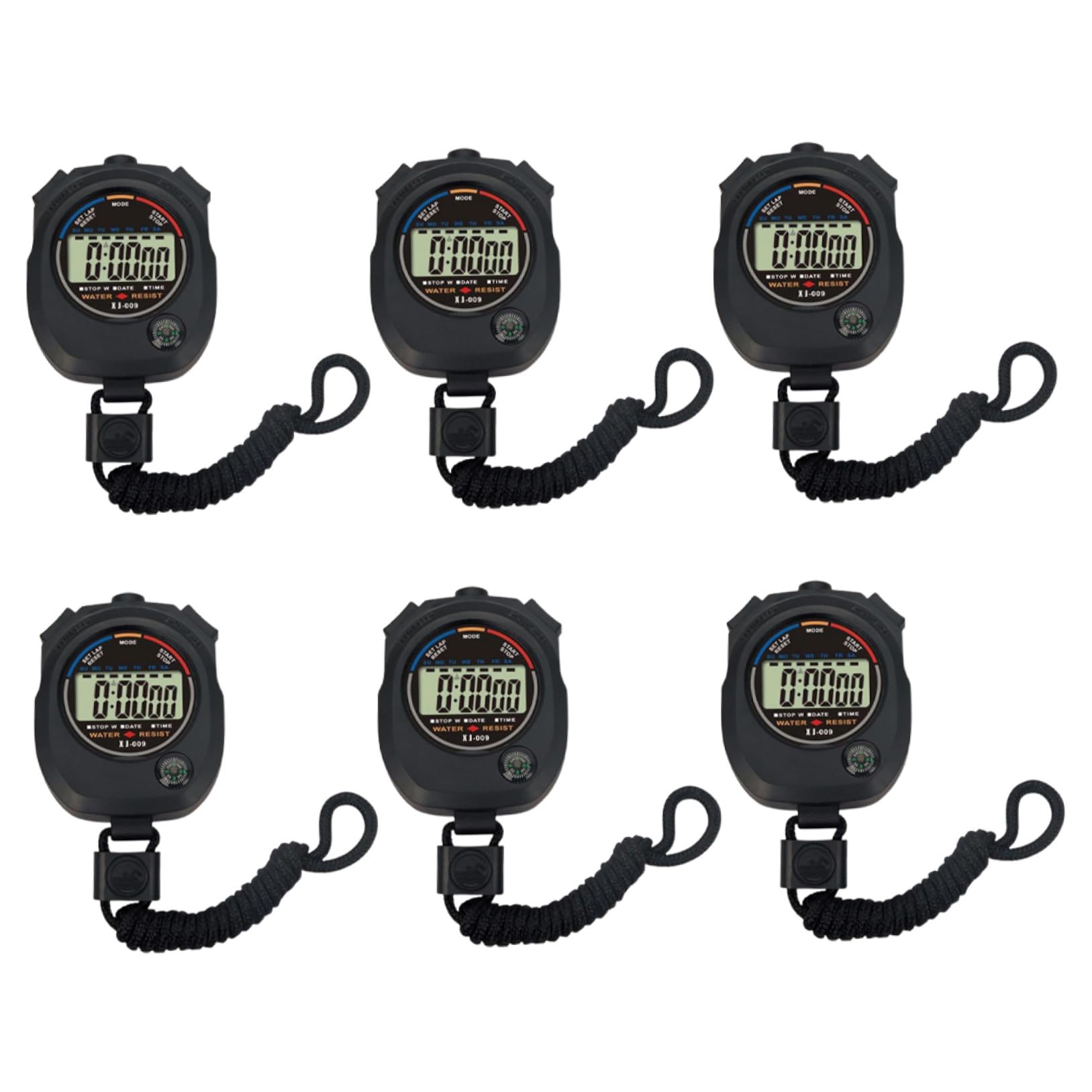 Yardwe 6Pcs Portable Professional Sports Timer Stopwatch Lightweight Match Referee Training Stopwatches for Gym Competition and Game Timing-image-16