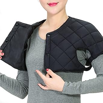 Faxianther Winter Thermal Down Shoulder Warmer Elderly Men Wome Coldproof Lightweight Wearable Shoulder Wrap Shawl Aged Care Products Arthritis Rheumatism Shoulder Cover Support Protector Shrug