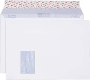Buste Elco Proclima C5/6 DL 100 G/m² – Con Finestra A Sinistra, Chiuditura Adesiva, 500 Pezzi, Certificato FSC