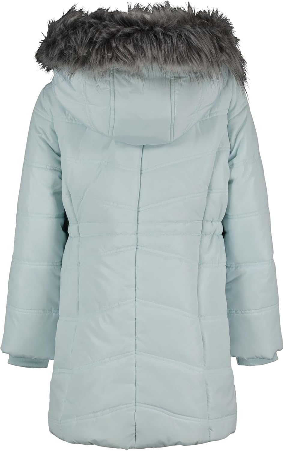 Calvin Klein Girls' Hooded Winter Puffer Jacket, Full-length Heavyweight Coat With Fleece Lining