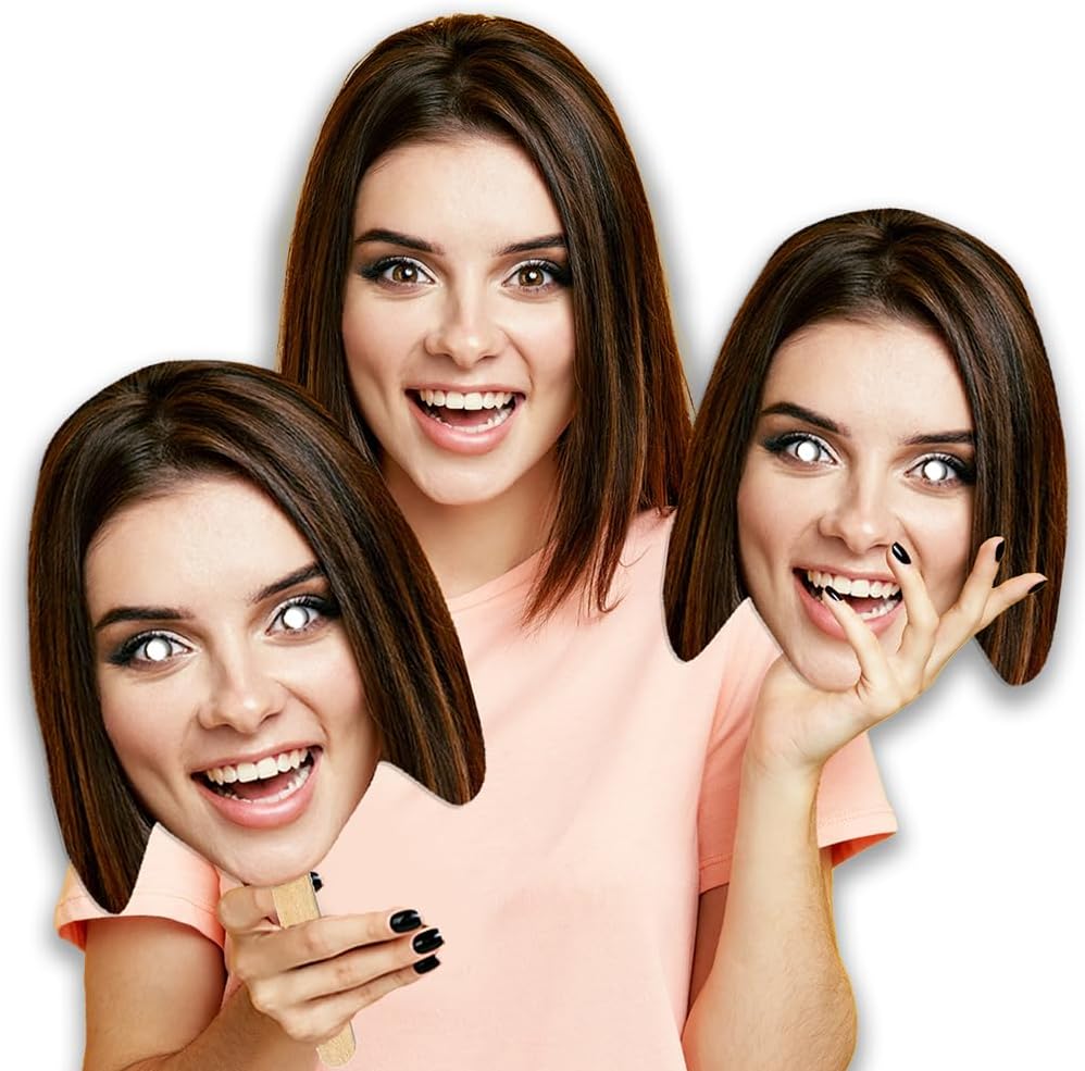 Celebrity Paper Masks10 Personalised Photo Face Masks On A Stick Perfect For Hen Party, Stag Do And Birthday Parties, Choose ANY Amount (DIY Kit, On A Stick)