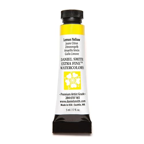 Daniel Smith Extra Fine Watercolor Paint, 5ml Tube, Lemon Yellow,