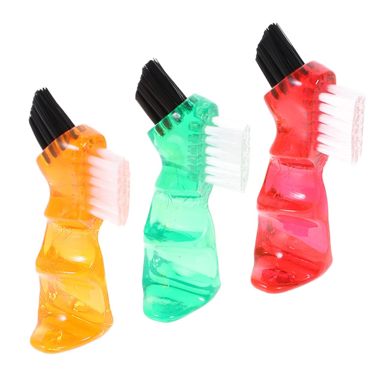 Brosse à Prothèses Dentaires Mini à Double Tête Lot de 3 en Plastique Pp