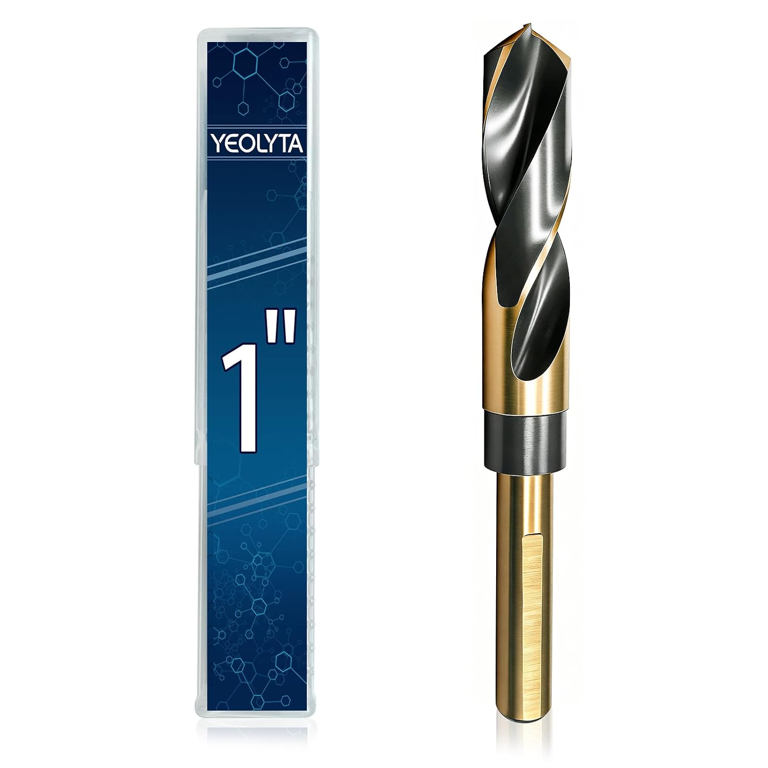 5/8" Drill Bit,M2 High Speed Steel,1/2" Reduced Shank,3-Flat,135°