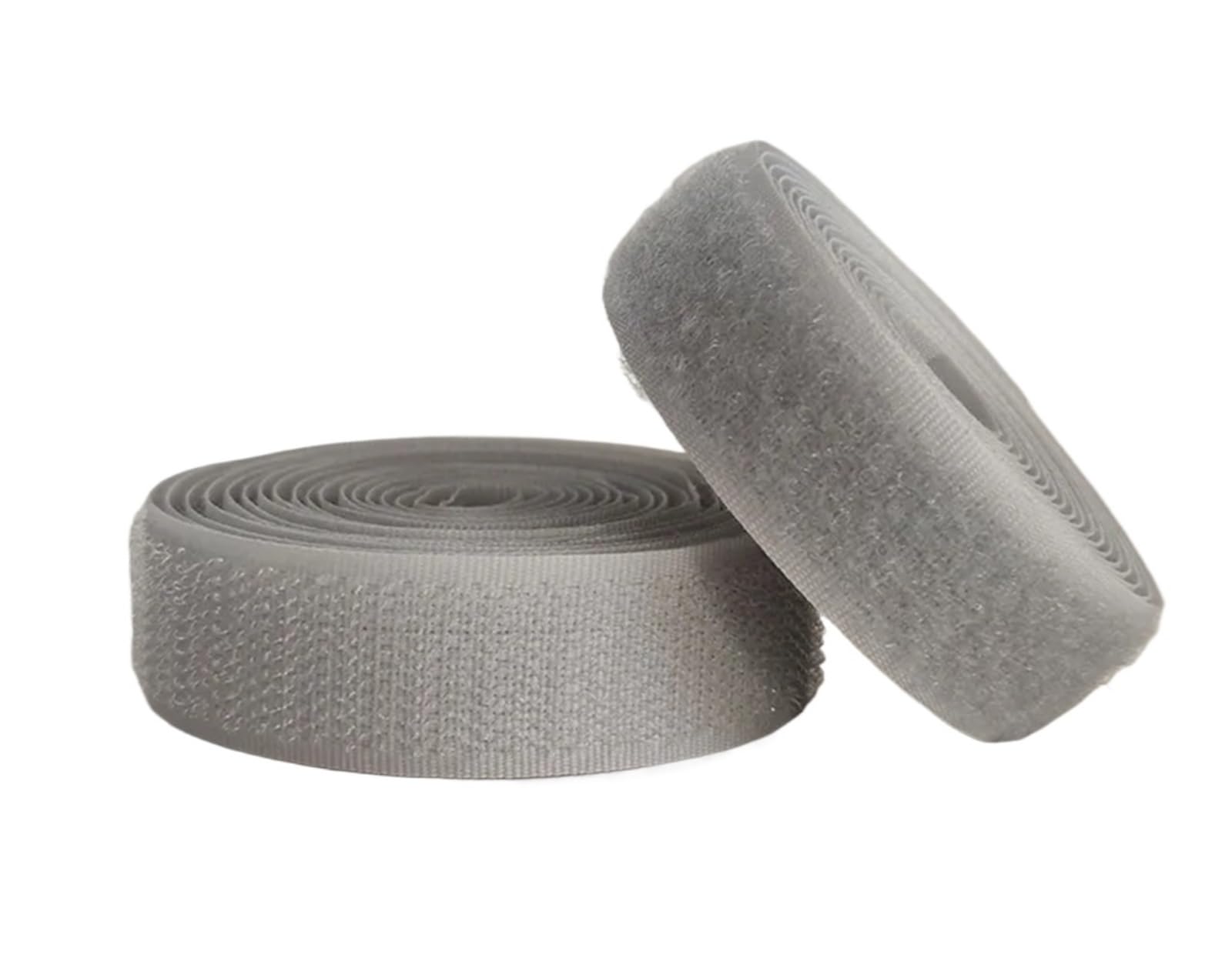 Cinturón reutilizable, Paquete de 8 pares cintas nailon 20 mm ancho, multicolor, 1-2 metros for coser(Grey,2Meter)